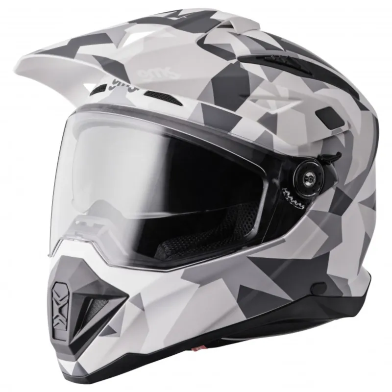 Adventure helma GMS ADVENTUS CAMO – Matná bílá/šedá/maskáčová Bezpečnost ECE 22.06 v moderním Urban stylu - Velikosti L Nakupujte Hned