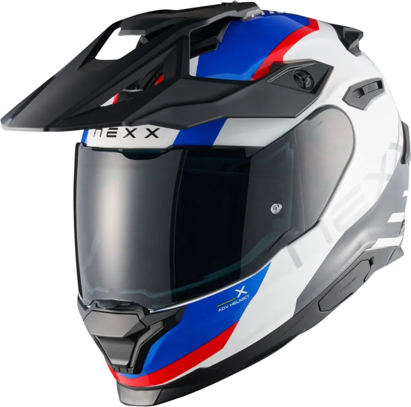 Hit Sezóny Nexx Y.TRAVL Quest Enduro helma bílá/modrá/červená - XS (53/54)