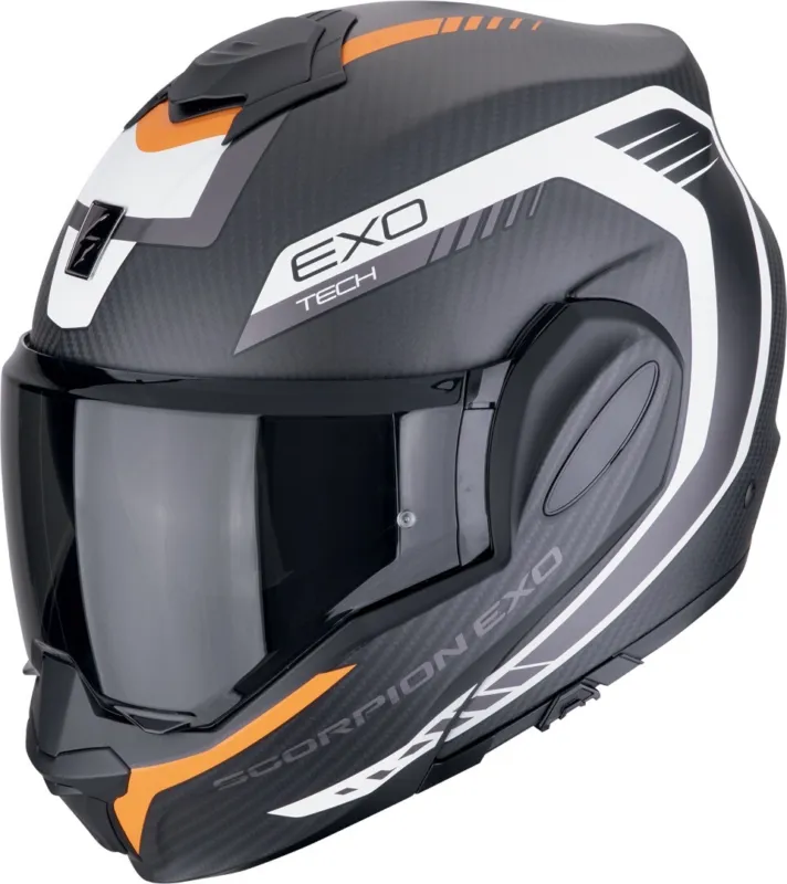 Koupit Online Scorpion EXO Tech Evo Carbon Cosy Helma černá matná/oranžová - XS (54)