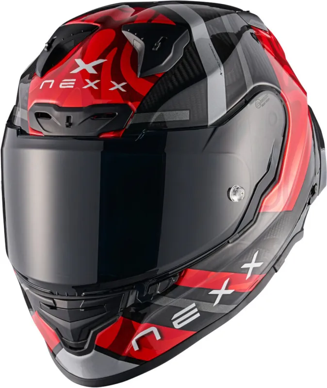 Horká Nabídka Nexx X.R3R Swirl Carbon Přilba červená - S (55/56)