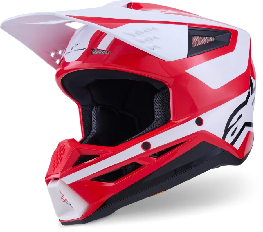 Sezónní Sleva Alpinestars S-M3 Heat Motokrosová přilba červená/bílá - L (59/60)