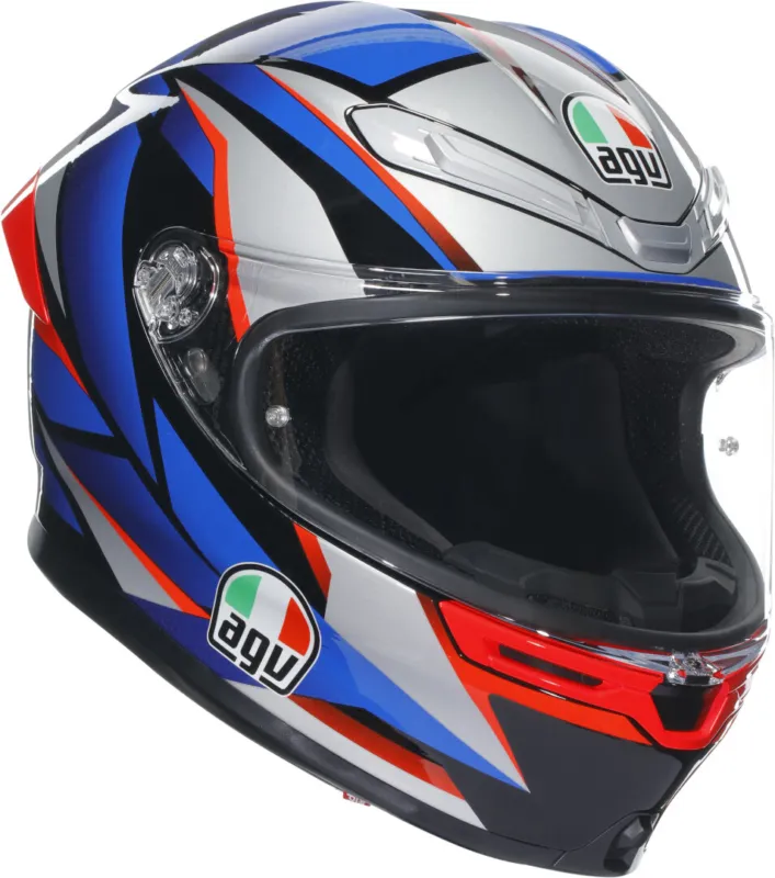 Jen Po Omezenou Doba AGV K-6 S Slashcut S26 Helma černý/červený/modrý - S (55/56)
