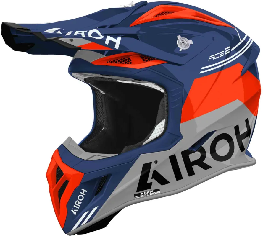 Airoh Aviator Ace 2 Fury Motokrosová helma modrá/oranžová - L (59/60) Levný