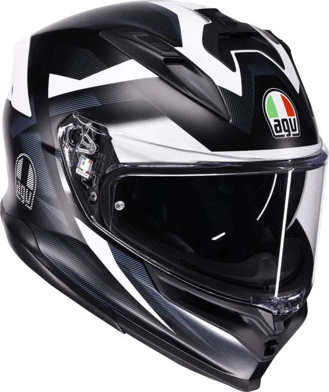 AGV K7 Glimpse Přilba černá matná/bílá - XS (53/54) Nízká Cena