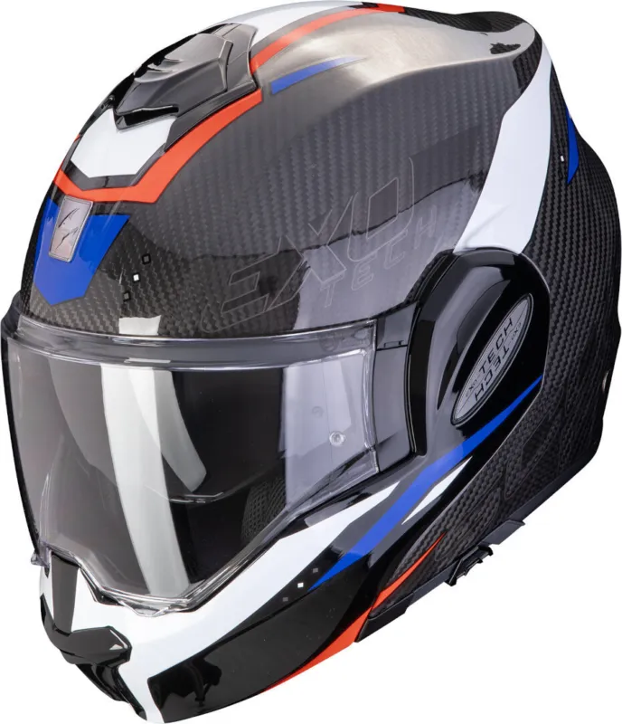 Akční Cena Scorpion Exo-Tech Evo Carbon Rover Přilba černý/červený/modrý - XL (60/61)