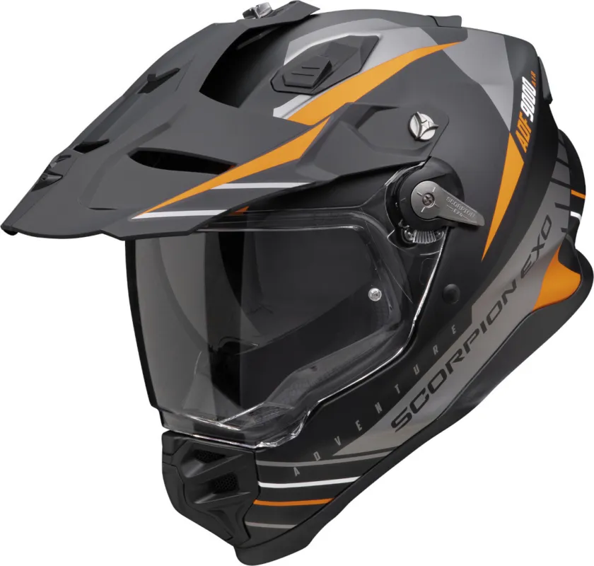 Scorpion ADF-9000 Air Feat Motokrosová přilba černá matná/stříbrná/oranžová - XXL (62/63) Koupit Online