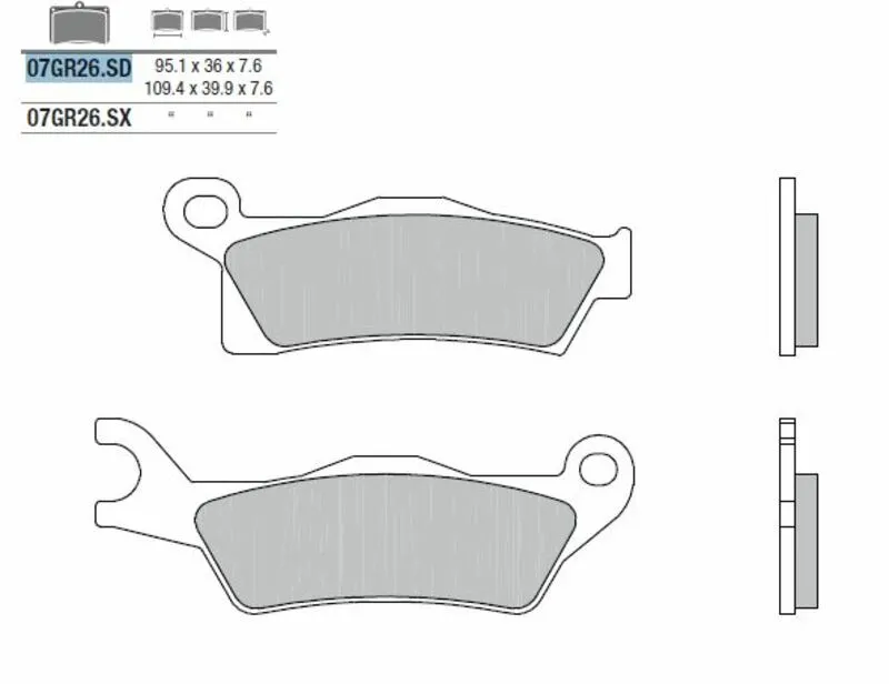 Brembo S.p.A. Brzdové destičky Off-Road sintrovaný kov - 07GR26SD - Brembo S.p.A. Pouze Dnes