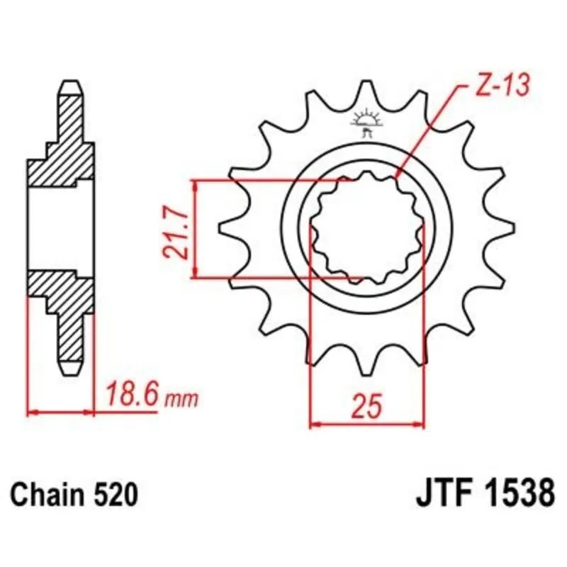 Aktuální JT SPROCKETS Ocelové bezhlučné přední rozety 1538 - 520 - JT SPROCKETS Ocelové bezhlučné přední rozety 1538 - 520 ► koupit online na FC-Moto