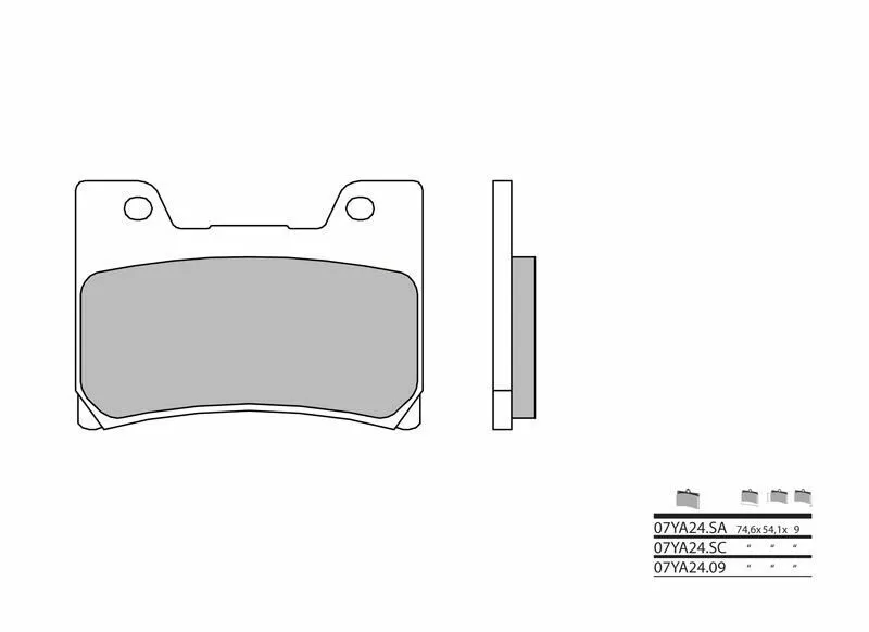 Vysoce Kvalitní Brembo S.p.A. Sintrované kovové silniční brzdové destičky - 07YA24SA - Brembo S.p.A. Sintrované kovové silniční brzdové destičky - 07YA24SA ► koupit online na FC-Moto