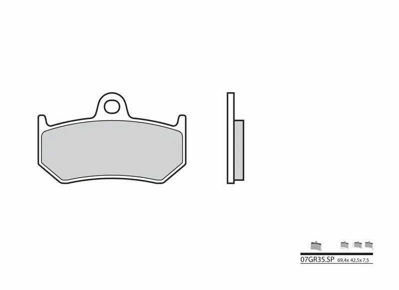 Dokud Zásoby Vydrží Brembo S.p.A. Silniční brzdové destičky slinuté kov - 07GR35SP - Brembo S.p.A. Silniční brzdové destičky slinuté kov - 07GR35SP ► koupit online na FC-Moto
