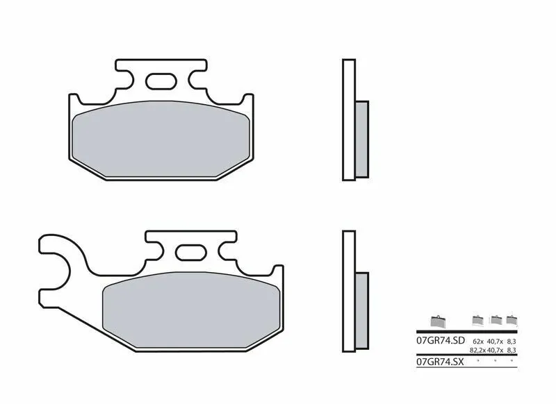 Vysoce Kvalitní Brembo S.p.A. Brzdové destičky Off-Road sintrovaný kov - 07GR74SD - Brembo S.p.A.