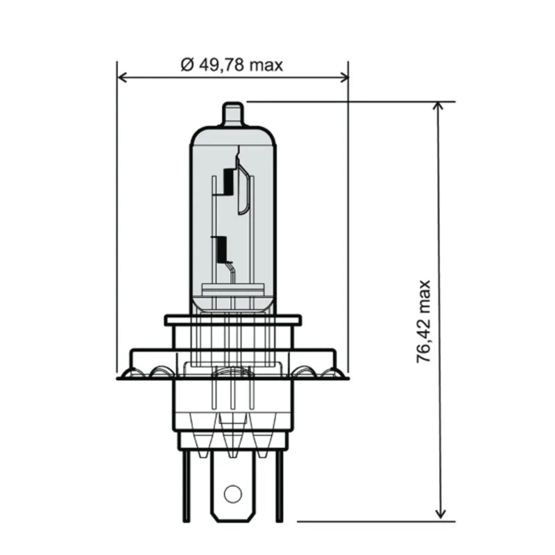 Akce Přední světlo RMS 246510052 H4 12V 60/55W blue