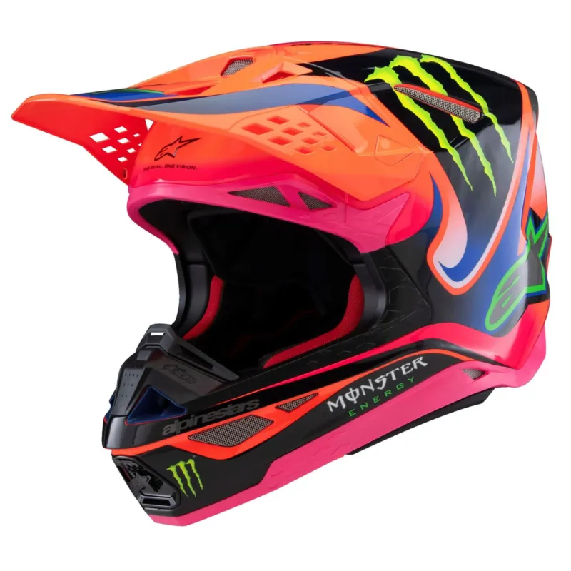 Výhodná Nabídka přilba SUPERTECH S-M10 edice HAIDEN DEEGAN, ALPINESTARS (oranžová fluo/fialová/růžová/zelená) 2026 - XL