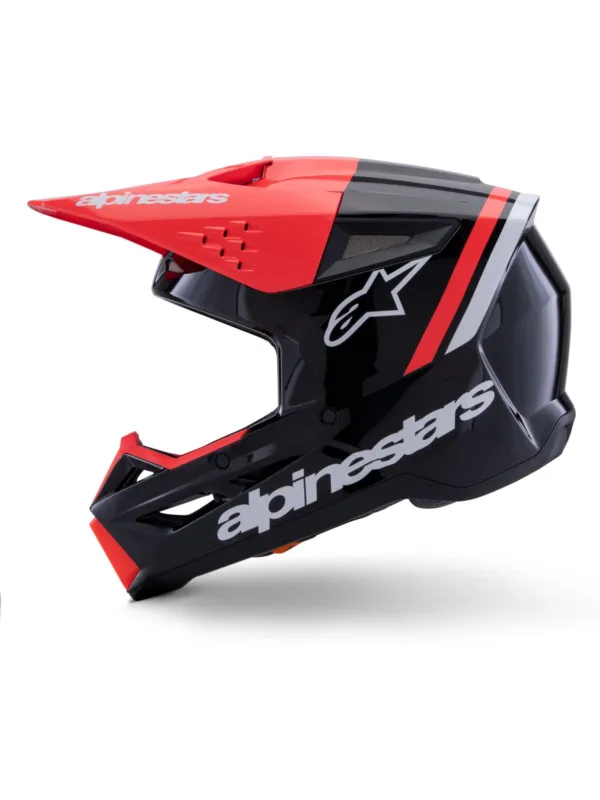 přilba S-M3 RADIUM, ALPINESTARS (černá/červená fluo/bílá) 2026 - L Ověřený