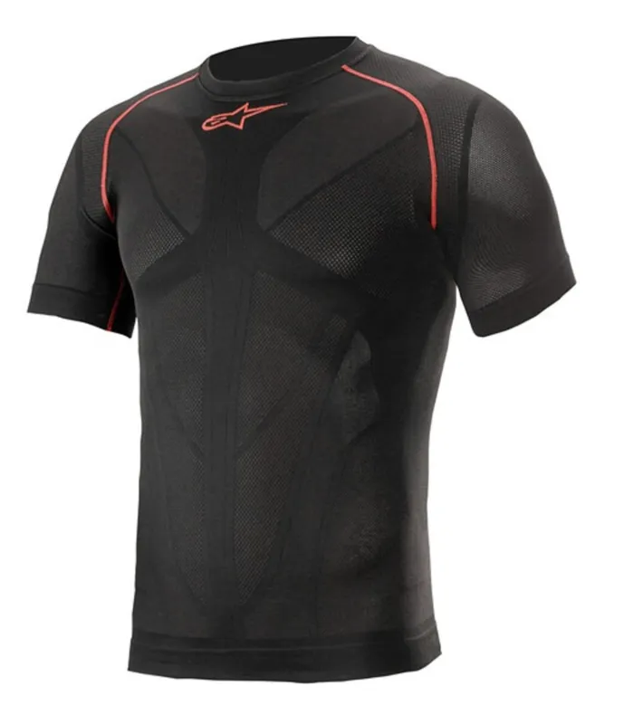 termotriko s krátkým rukávem RIDE TECH V2 SUMMER, ALPINESTARS (černá/červená) 2026 - XSS Levný