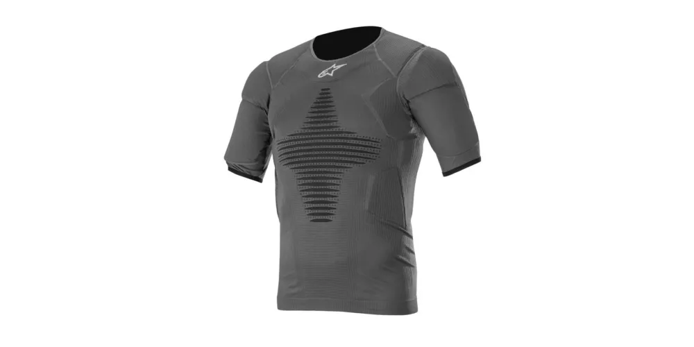 termotriko s krátkým rukávem a protektory ROOST BASE, ALPINESTARS (antracit černá) 2026 - SM Nízká Cena