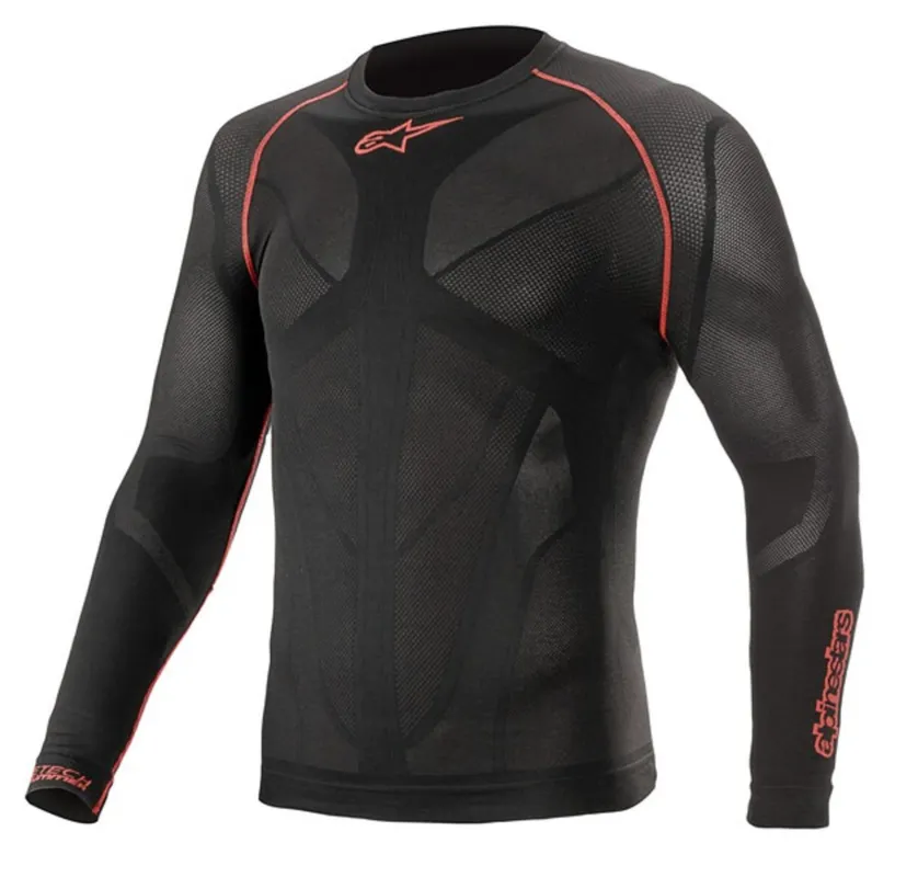termotriko s dlouhým rukávem RIDE TECH V2 SUMMER, ALPINESTARS (černá/červená) 2026 - XSS Novinka