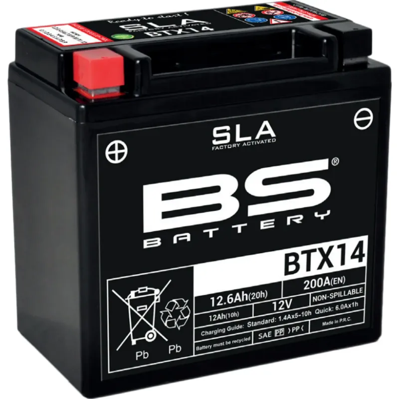 Top Prodej Bezúdržbová baterie BS Battery BTX14 (YTX14-BS) 12V 12Ah 150x87x145mm 200CCA