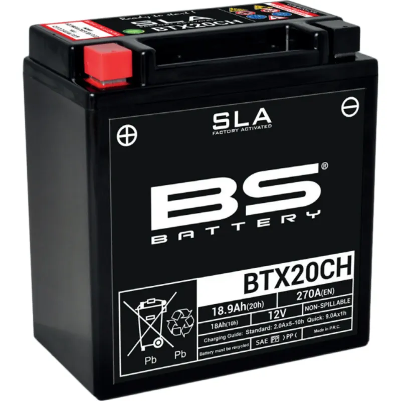 Bezúdržbová baterie BS Battery BTX20CH (YTX20CH-BS, YTX20A-BS) 12V 18Ah 150x87x161mm 270CCA Aktuální