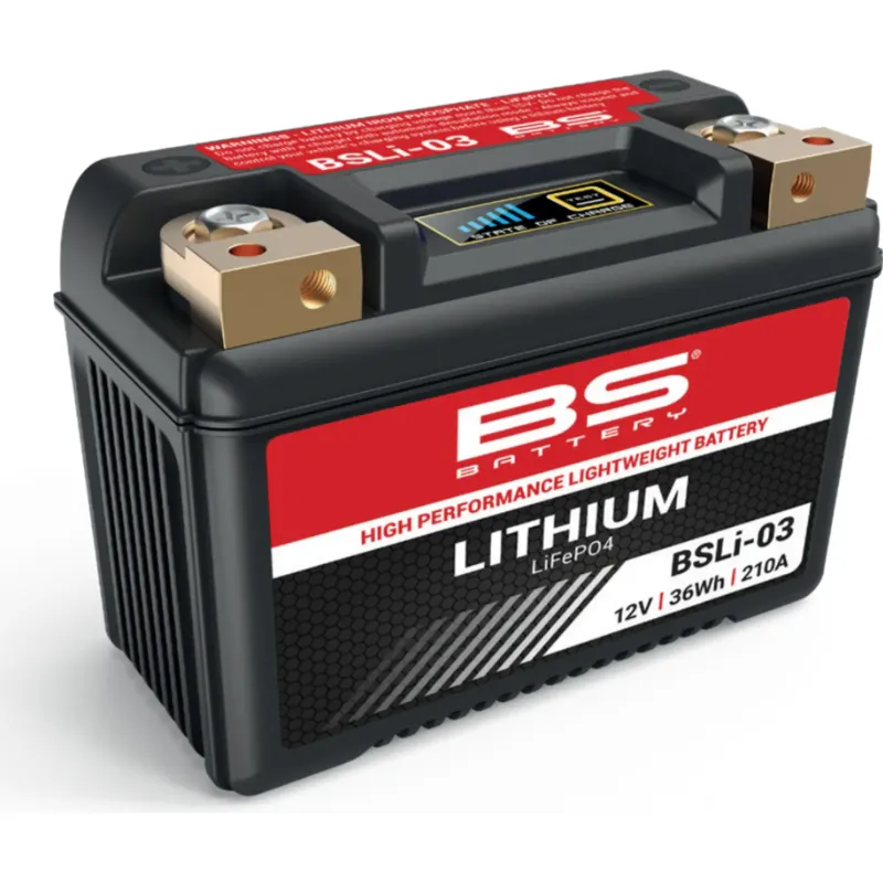 Horká Nabídka Lithium-železo-fosfátová baterie BS Battery LIFEPO4 BSLI-03 (YTX7A-BS) 12V 3Ah 36Wh 134x65x92mm 211CCA