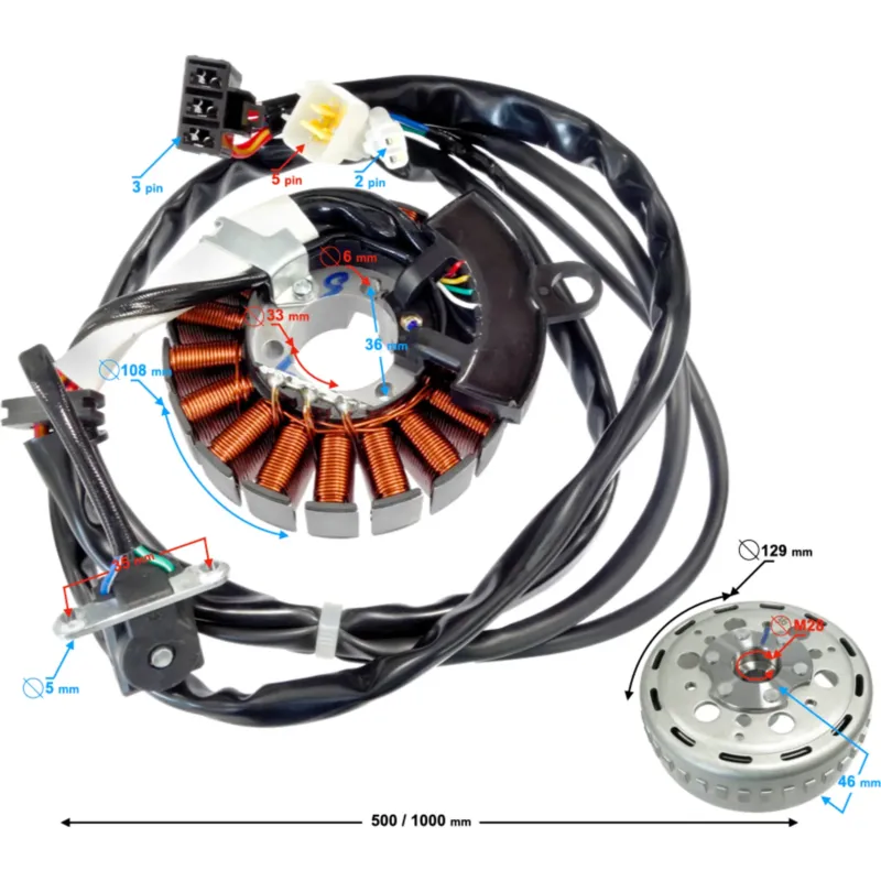 Stator zapalování, stator alternátoru s magnetem Voge SR 125 GT Poslední Šance