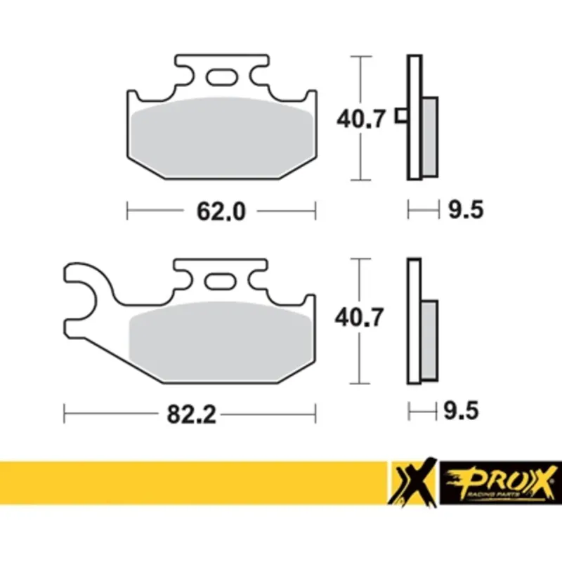Zadní brzdové destičky Prox KH428 (37.226102) Yamaha YFM 700 RAPTOR ‘06-11 Výhodná Nabídka