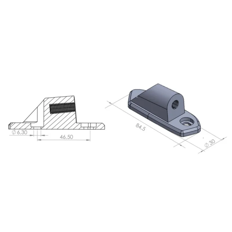 Adaptér na zpětné zrcátko PUIG ADAPTER REAR MIRROR HI-TECH I,II,III,F1,GT 9454N černý to fairing Výhodná Nabídka
